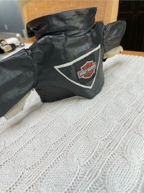Harley-Davidson Black Leather-look Mini Jacket w/Patch for doll/stuffed animal